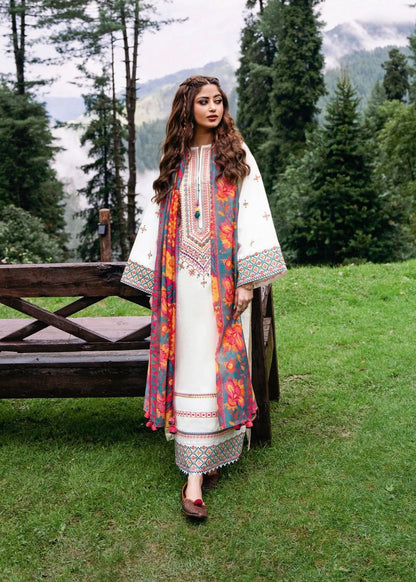 PREMIUM QUALITY DHANAK 3PC EMB SUIT BY SAPPHIRE